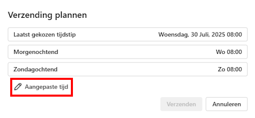 Aangepaste tijd 